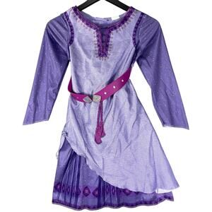 Disney Rapunzel Fantasy Costume Dress Girls 4–6X Purple Belted Long Sleeve Jakks